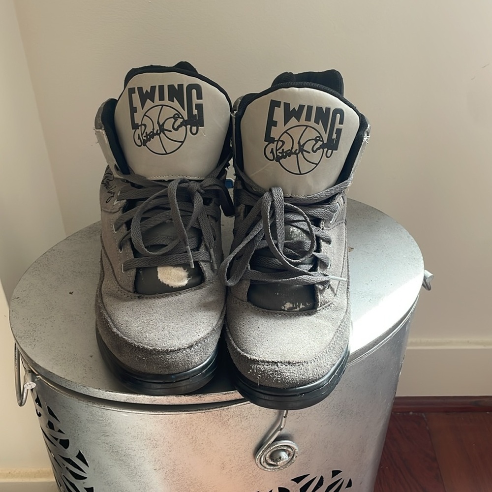 Throwback Patrick Ewing Athletics Gray High-Top S… - image 2